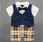 Baby Boy Bow Tie & Vest - Blue