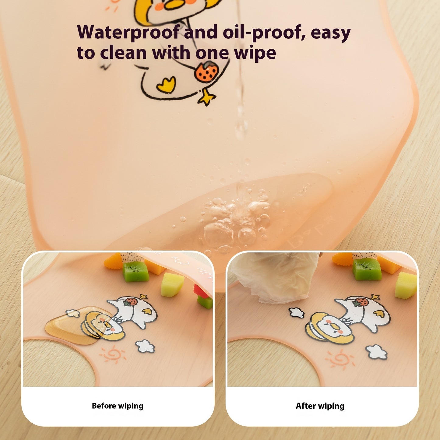 Baby Food Silicon Pinny Bib