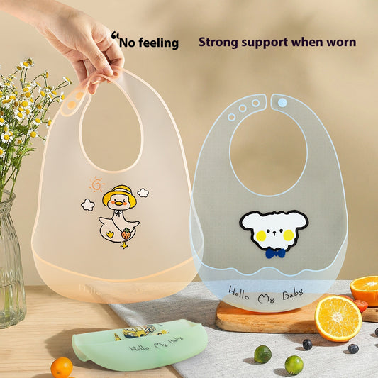 Baby Food Silicon Pinny Bib